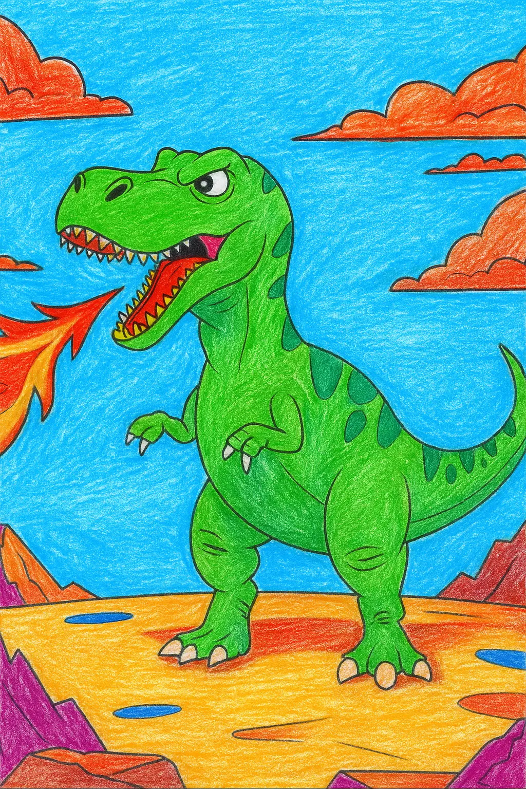 Representing Dinosaur coloring pages