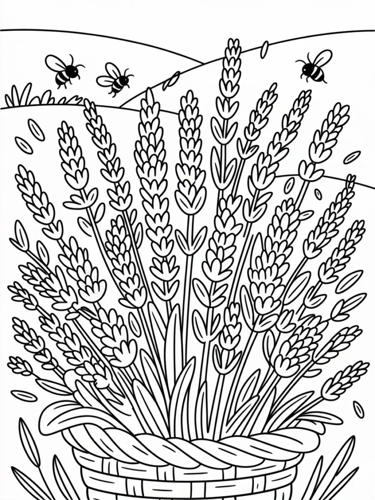 Lavender-coloring-page