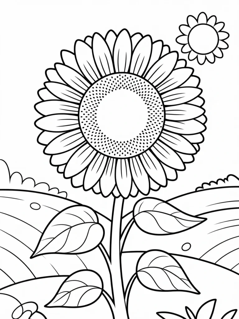 Sunflower coloring page