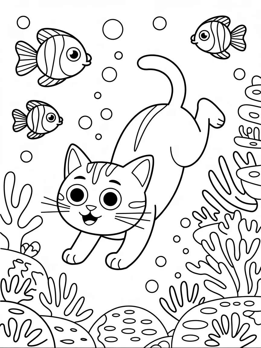 line art bold lines of a cat exploring a kmo6A5ERTLWeqoO4vrj60g BsCAKp