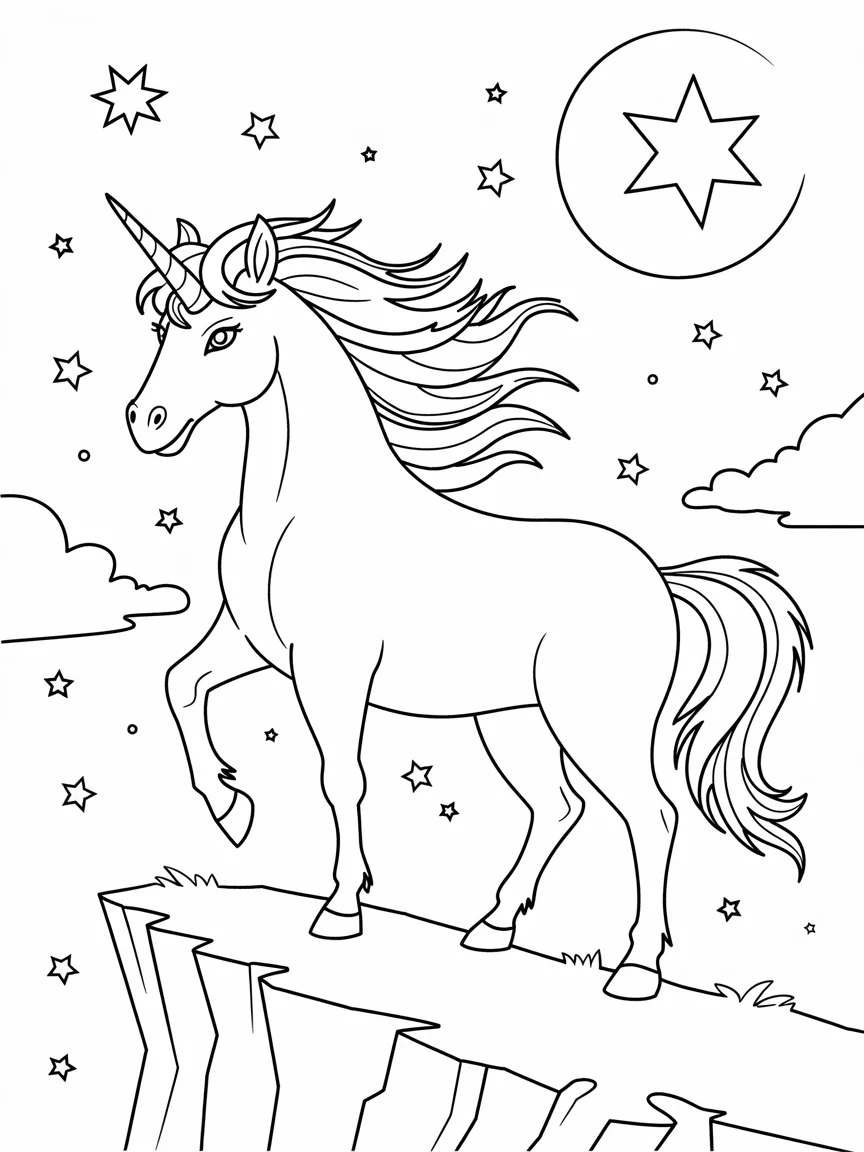 line art of a majestic unicorn standing jWSM8c4IQIa6V4roZwBd2g N yapHHZQimsm16mC9acDw