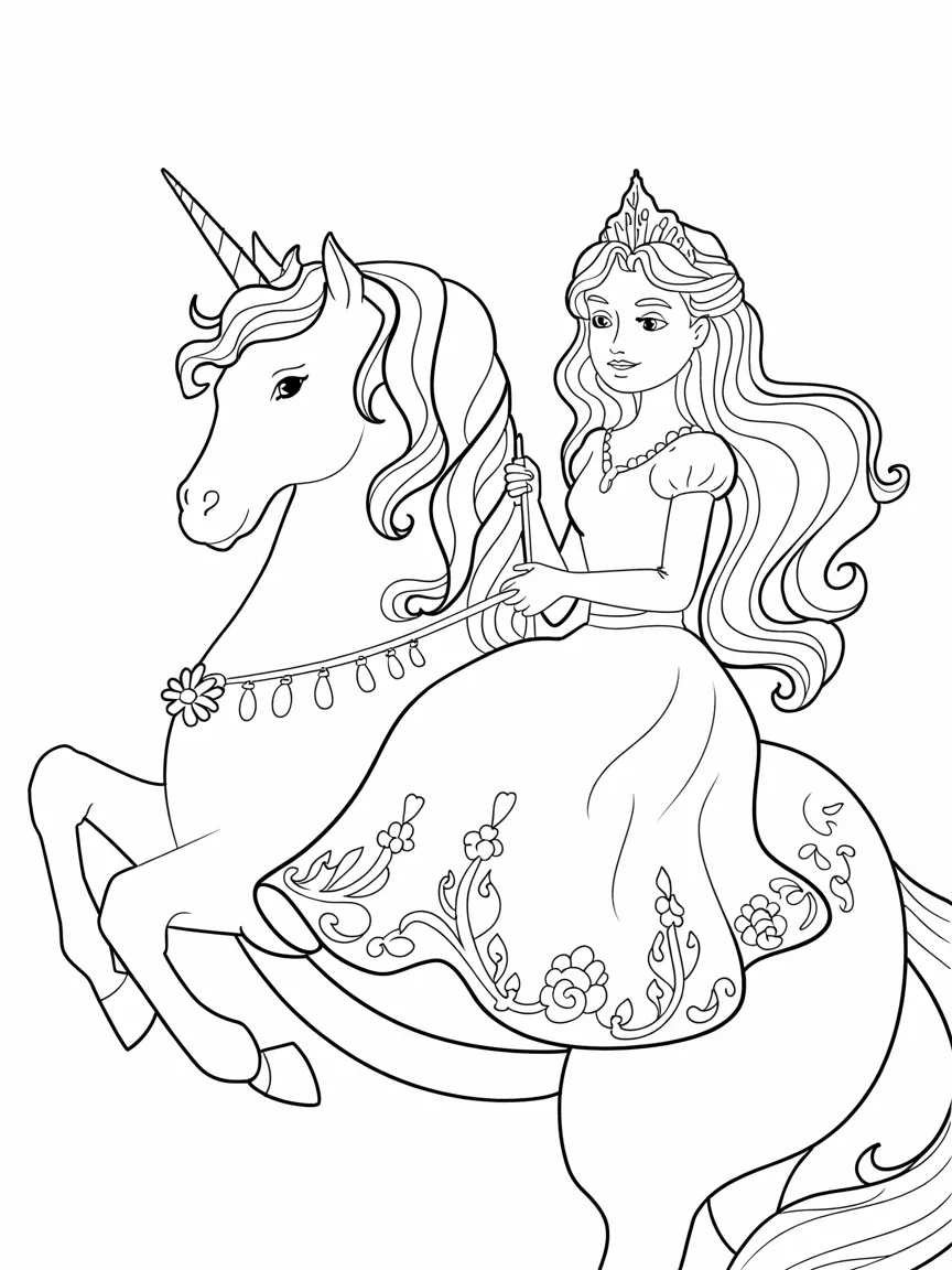 line art of a princess on her unicorn te RFdHd e2RdOFqnh5fRr8Ww eNEIpAyBS6uSD 5zqp26bw