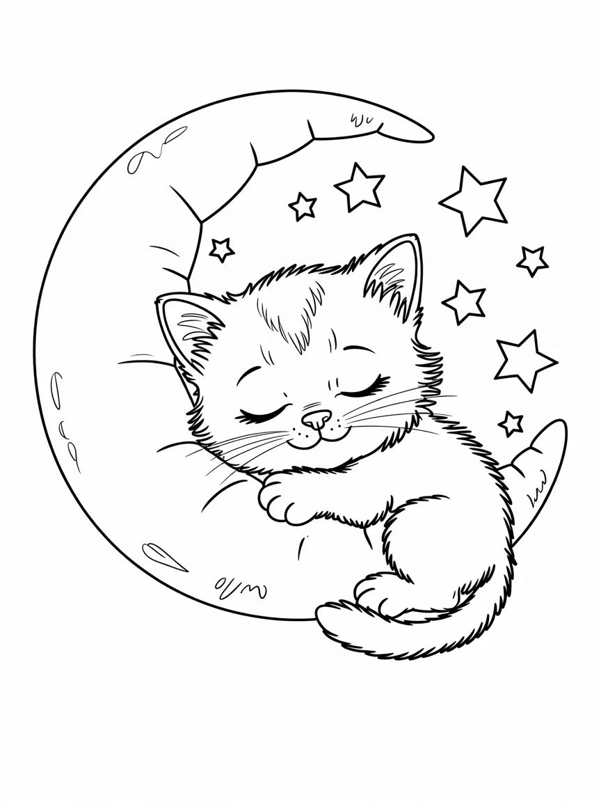 line art of a sleepy kitten hugging a mo PgHDIOw6TTKhEuHcD QYfQ wWV65wmgTEqt9NY61rF ZA