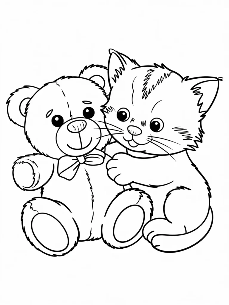 line art of an adorable kitten cuddling 0AATJ6jSTkmA zZB1y Isg nXGMMmJNTkeRLzqcFJ2Zgg