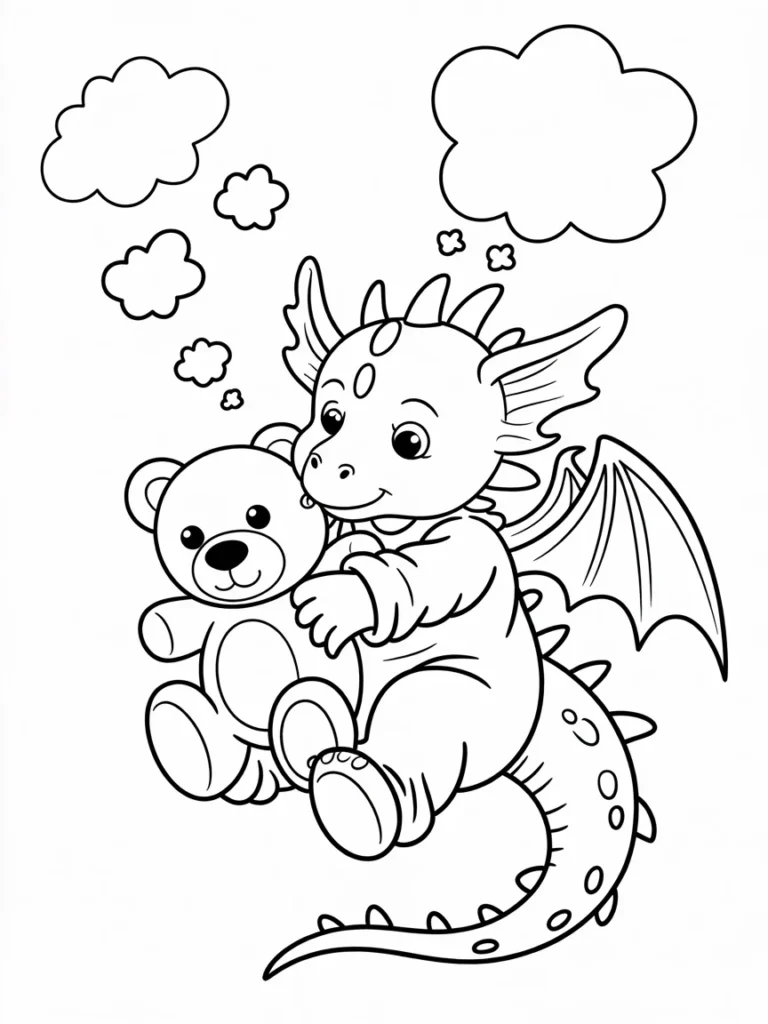 lineart of a baby dragon wearing pajamas 20N6QdyESvijL09redUB4A t0sv8cSxSGq5dD2bX6U4mQ