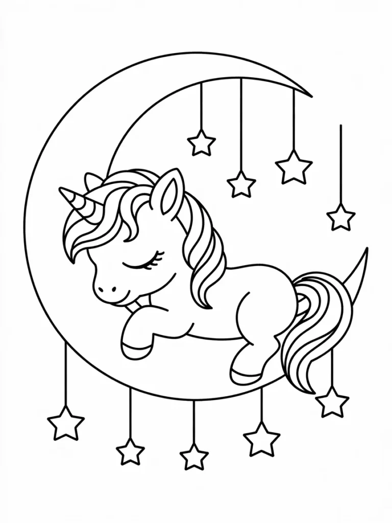 lineart of a baby unicorn sleeping on a tD8ET3gbSUKQ xGYqf3bnA 5Rd0WuU3TRGQ35CTN139Ug