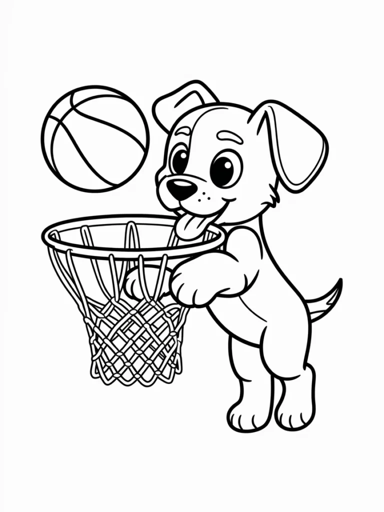 lineart of a basketball puppy dunking a y1wsZQaNQbC2gID9veEq w XKeXpS1qRaGO JfP QQuAQ