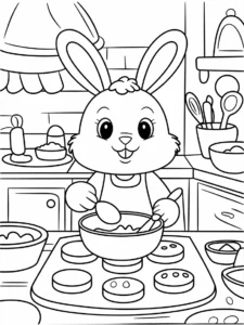 lineart of a bunny baking cookies in a c bRP7YlBJTrSyB4LDP9qrnA 6pmDqCS4RUySFDMixVMu9g