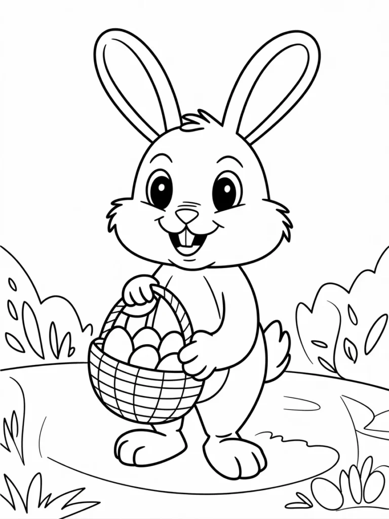 lineart of a bunny holding a basket of e aVFw ITGTRqMPhS42Nyu1g pcSmtsjOTUSGoF0J aWn5g