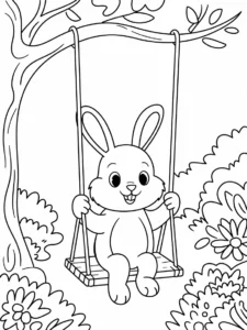 lineart of a bunny on a swing hanging fr vYPjVQ KRWalXiRY4LEwJQ pXRDlZR3T OrylNDUmyVA