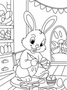 lineart of a bunny painting an easter eg lcPRXAm1TV KKakMeG7hag Z67B9GDKQyGjIVmjDqOE3Q