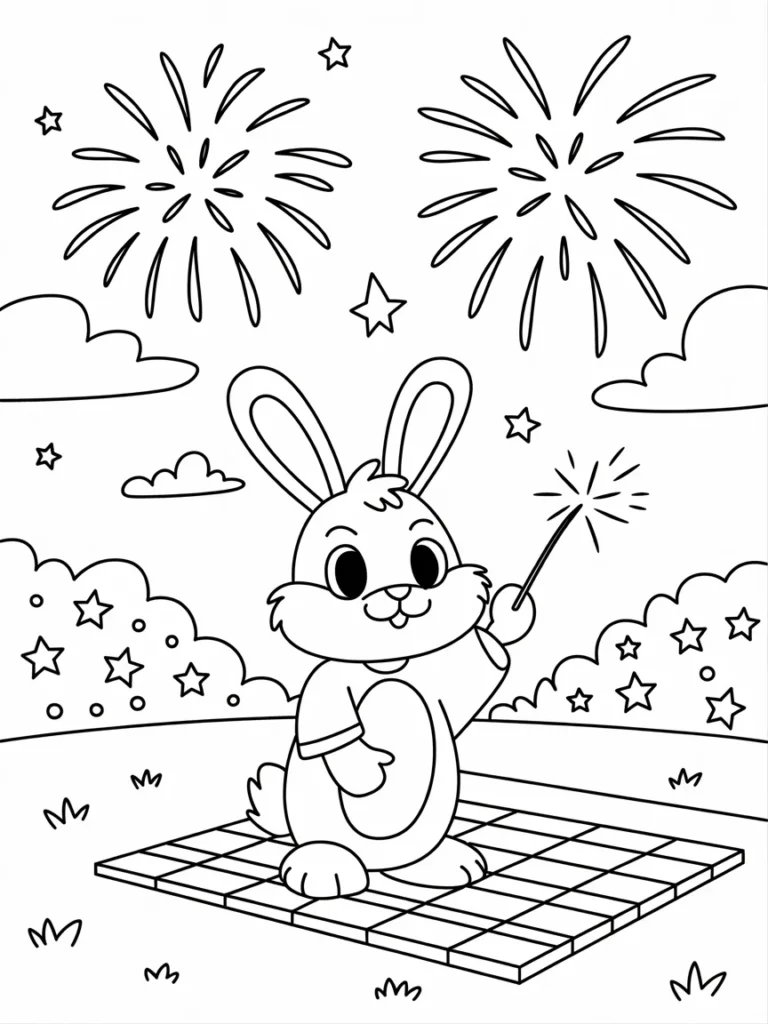 lineart of a bunny watching fireworks du MD rY45SS0qFFDm17s5VyQ PugfHDDAQ16AOEkb4VRiRA