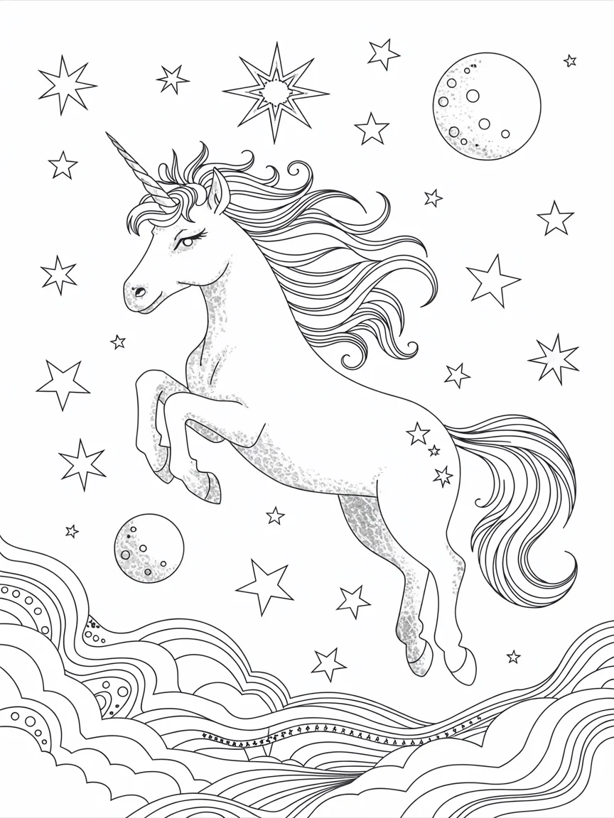 lineart of a celestial unicorn leaping t quSGlW5OSay59MZJtv3rtA L bhtUAHTGeeNY0Hwi7IYA