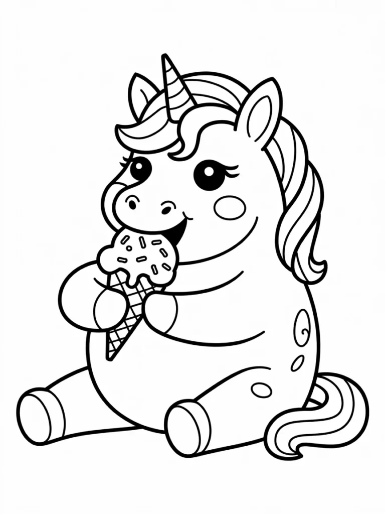 lineart of a chubby unicorn eating ice c uaWFNl6PTY6uaPcsd0MRzw S4HgyITdRHK5zroeWBIBhQ