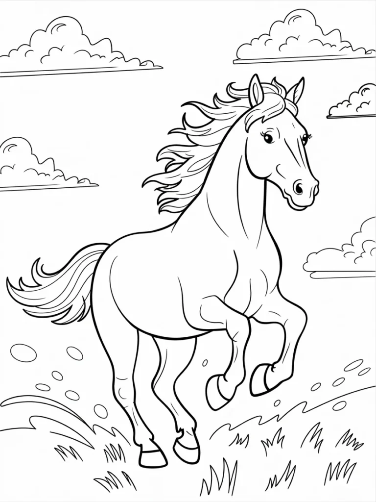lineart of a galloping horse with flowin JzuVwNBtSo t0nCKhaO1WA TjlIo7x Q0esILPIgQ8k7Q