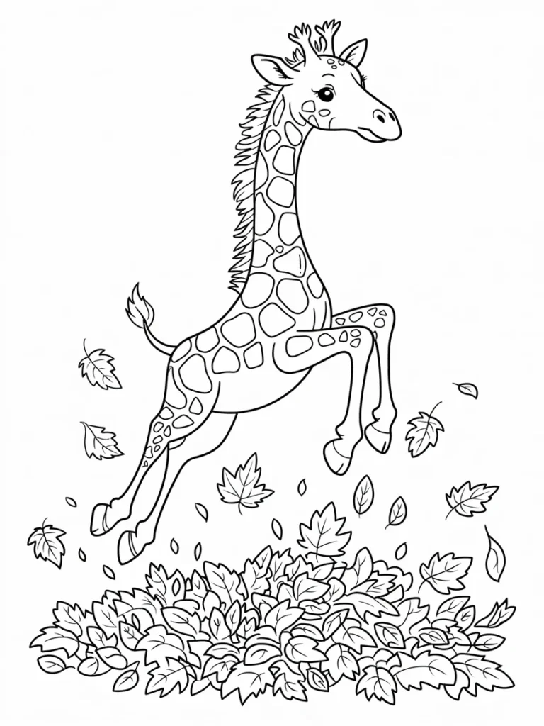 lineart of a giraffe jumping into a pile 9uhLefkjSdKFcjxm9H hxA 7ZiY4oF Rt MreeVk8s jA