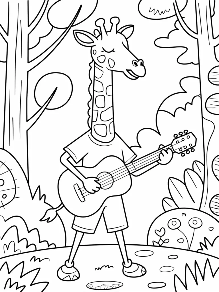 lineart of a giraffe playing the guitar r2YZUJoBQ9Ki5FObG3t4aA rFxgZvsaT m0VUGzUM7qNg