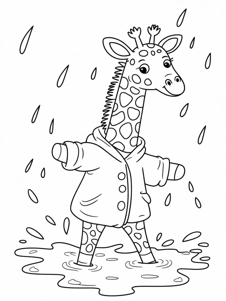 lineart of a giraffe wearing a raincoat ofnW f 9RV675AU2VVW uw WOKKPqt5RSWLahK3hugb8Q