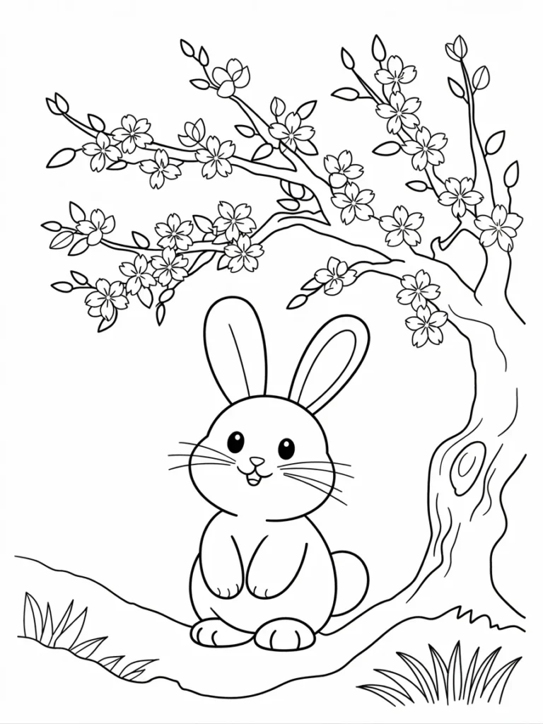 lineart of a japanese style bunny sittin oqKatw7jQ WUK7r37QUlQ SCxYnDCUT9aF435fYA3iCw