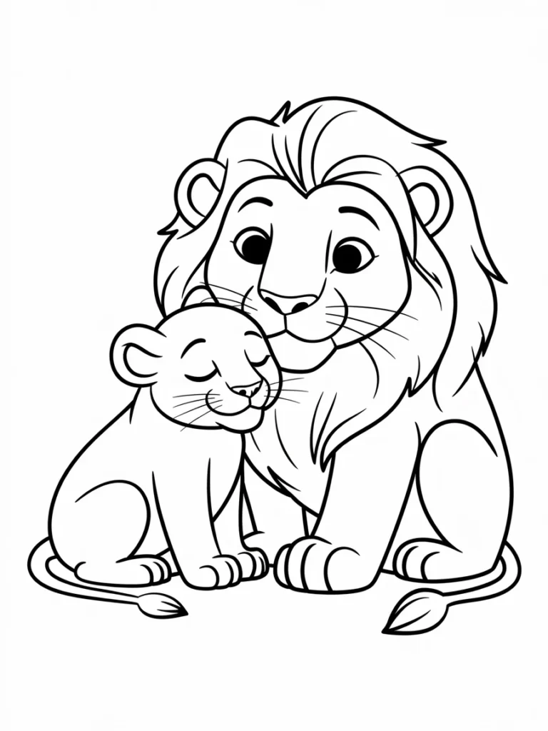 lineart of a lion family cuddling togeth xKfHs12dQx6O3JSUtbbkKA zvMUo6sqSm2bGHmr kjwyw
