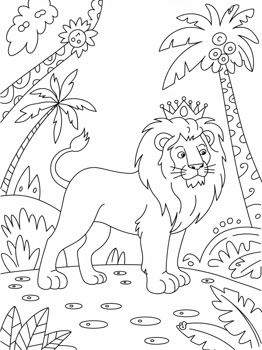 lineart of a lion prince being crowned i DsGA7jicQra U0i6AxniNg JRocpDi5SG JkXdtuR85HQ