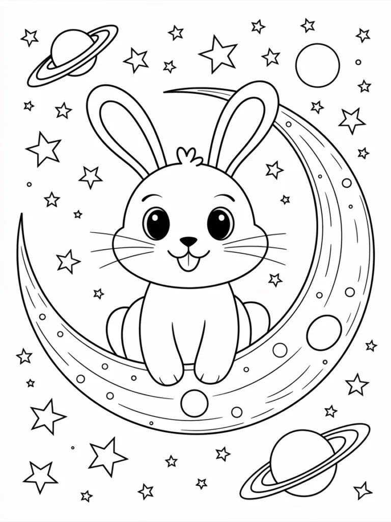 lineart of a magical moon bunny surround h8aJ vL7Sd X3MHNTSRK4Q tJNch3GQSMytBf2U DobXQ