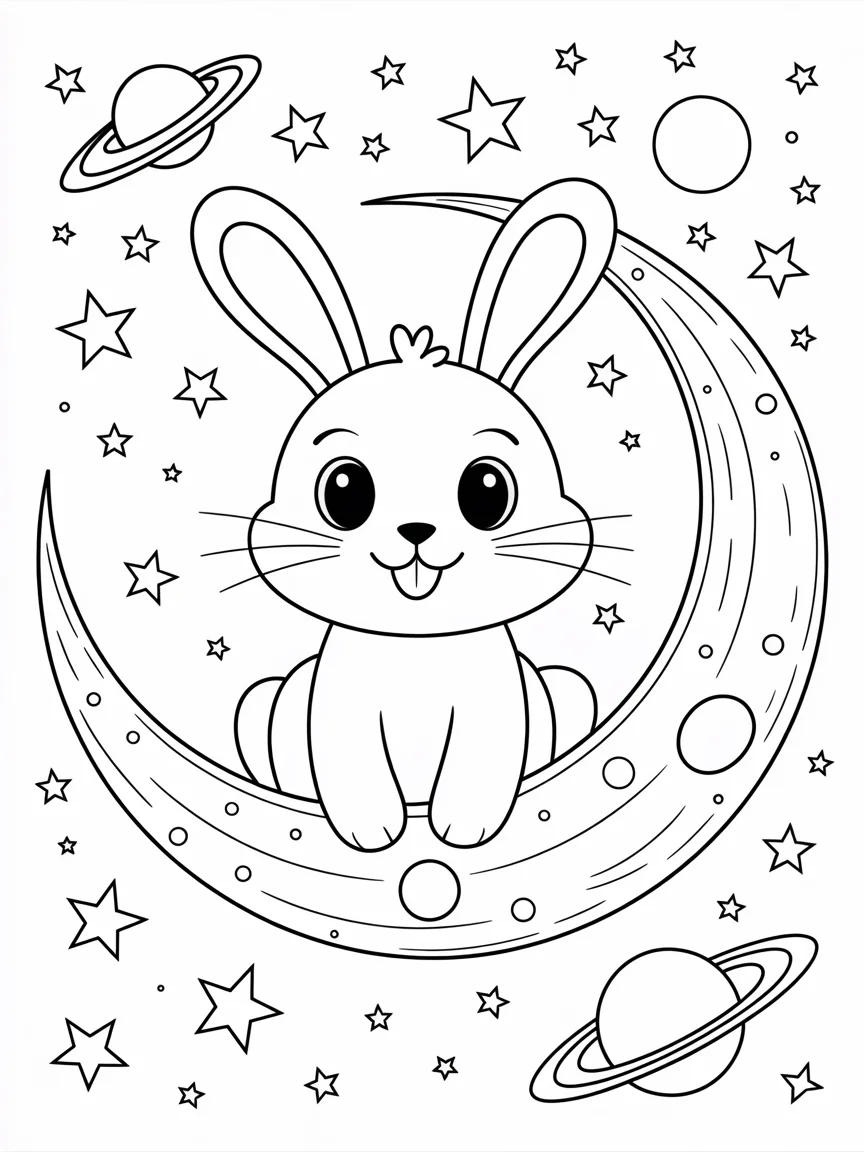 lineart of a magical moon bunny surround h8aJ vL7Sd X3MHNTSRK4Q tJNch3GQSMytBf2U DobXQ