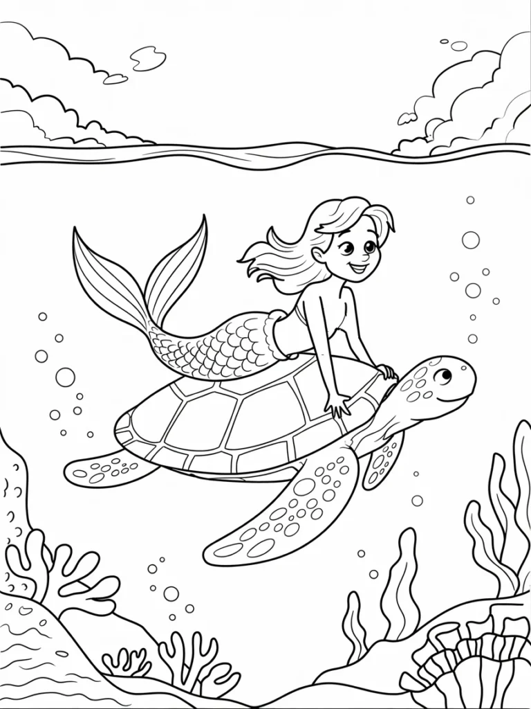 lineart of a mermaid riding a giant frie n 8HG gStK75HQosuWfFw Hx8fQzKWRJKqTAuX0u yZA