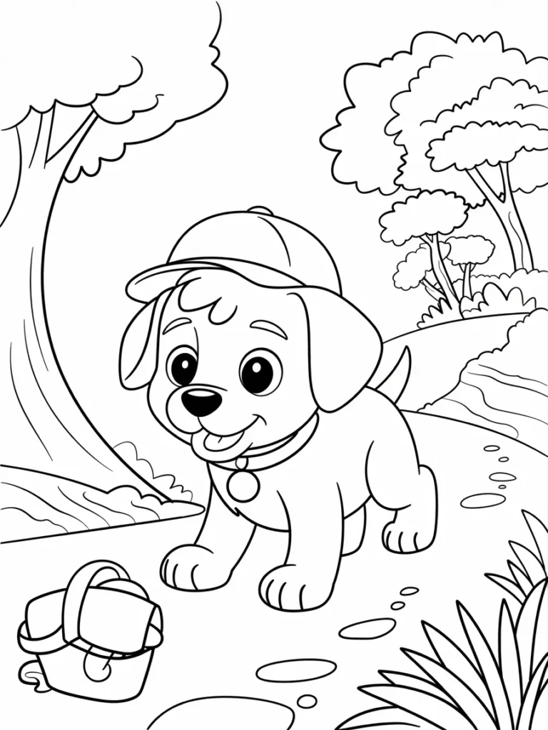 lineart of a puppy going on a treasure h spqctbYJSQ2g4Ml Ne71CA SfoXRC3NQkKAcMA9E1wWWg