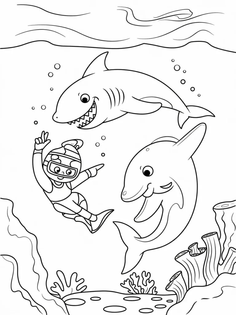 lineart of a shark and dolphin duo break D3Os3AzfSRmnr0lG4whRSQ 22TgIJSoTAiRGSFTyWZuIw