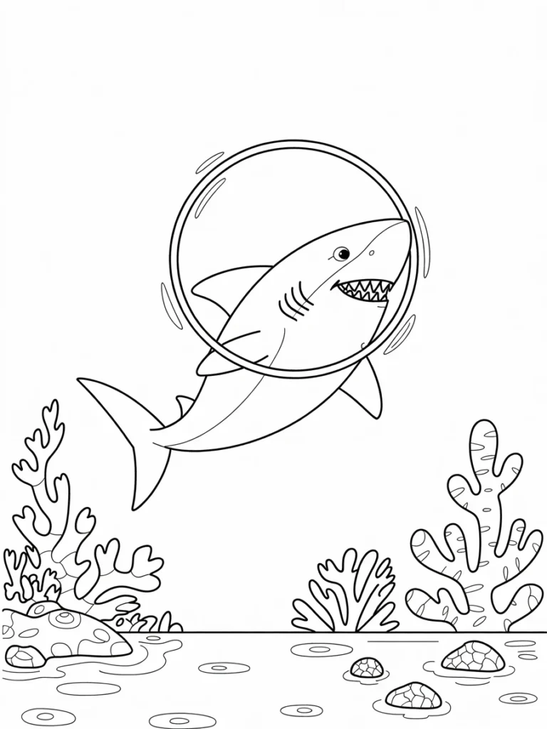 lineart of a shark doing gymnastics with F Ih7LbETL2wSzI7wYX7 g I1cSFX4rSHKr1ZHnairyuA