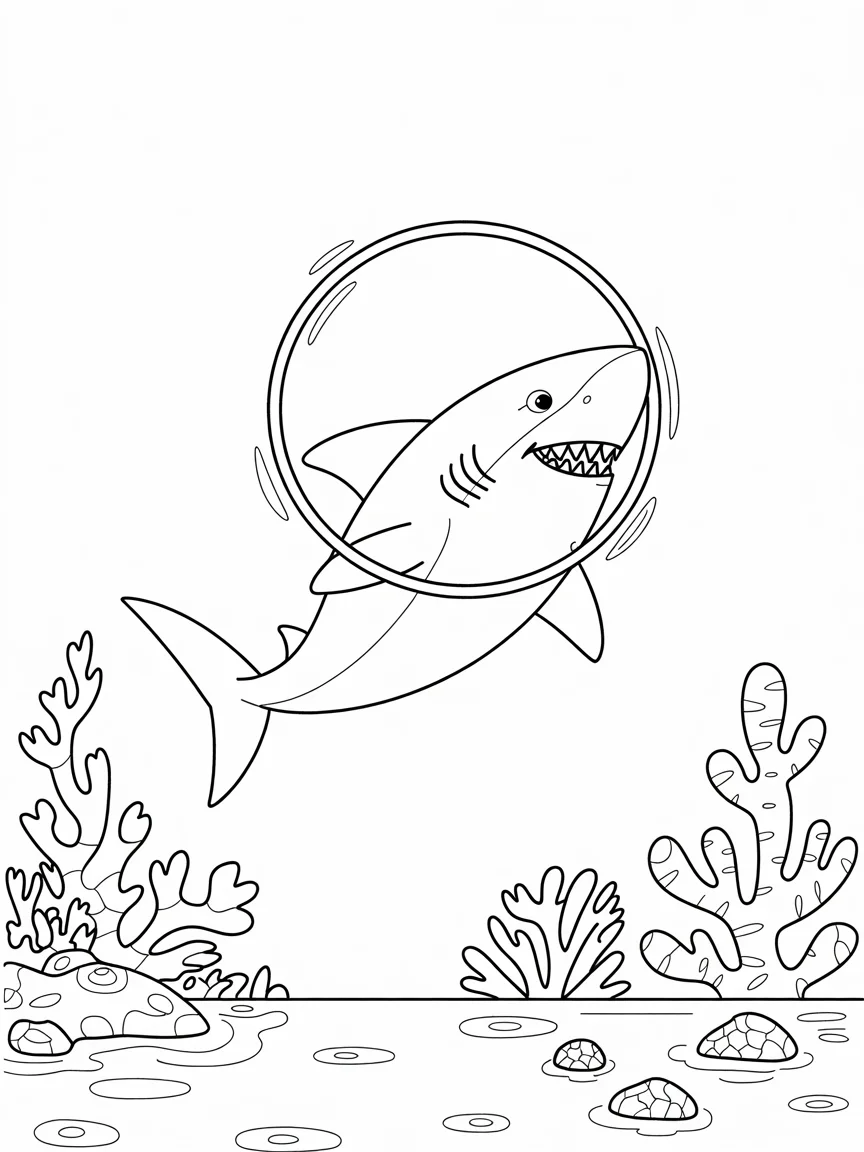 lineart of a shark doing gymnastics with F Ih7LbETL2wSzI7wYX7 g I1cSFX4rSHKr1ZHnairyuA