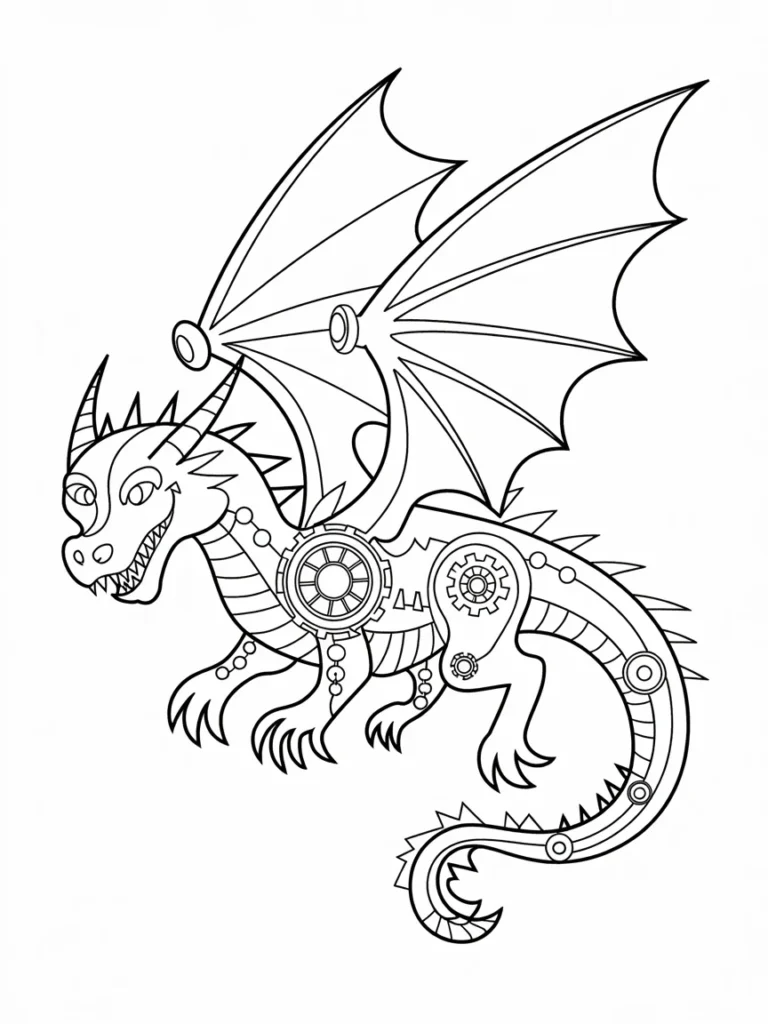 lineart of a steampunk dragon with gears yoglfPCxT1ma7gP67DI hA Ci4H4w9jSC2Y3 6Bhq5Hig