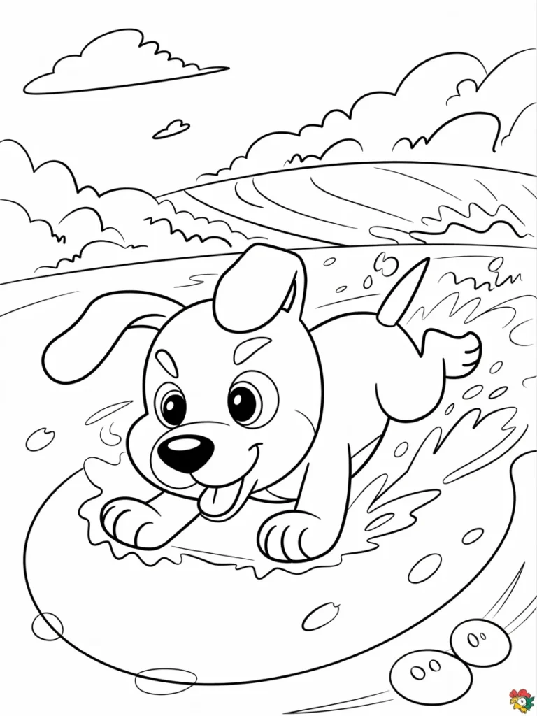 lineart of a swimming puppy competing in HymzzgwHTmKp 3duLrv0Aw m2sKPNkFSpqubiEWT8XM w