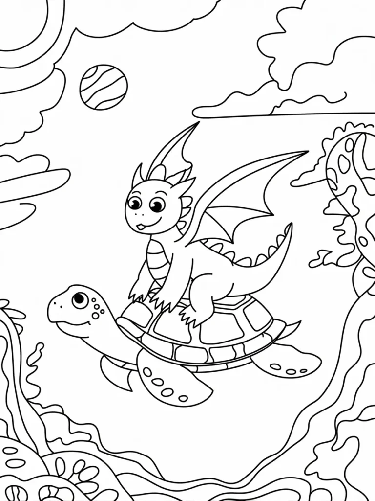 lineart of a tiny dragon riding on the b T2 qlhI Rum2oNGCB7L7EQ hetaTw6JTAOu1u04Ba0WLw