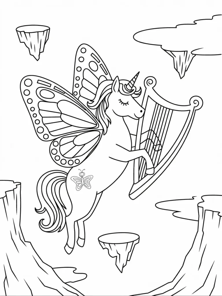 lineart of a unicorn with butterfly wing csYgiCoXQECTJO fSRvurg qX3YXIOfT82BDl5 oUOCJA