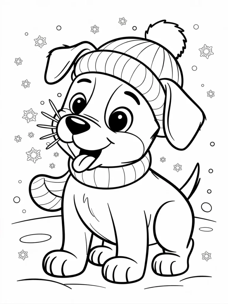 lineart of a winter puppy catching snowf c8dLWNpOQf2F edCvrqUAw tYxxvjw6TbaMXqXj9 0QeQ
