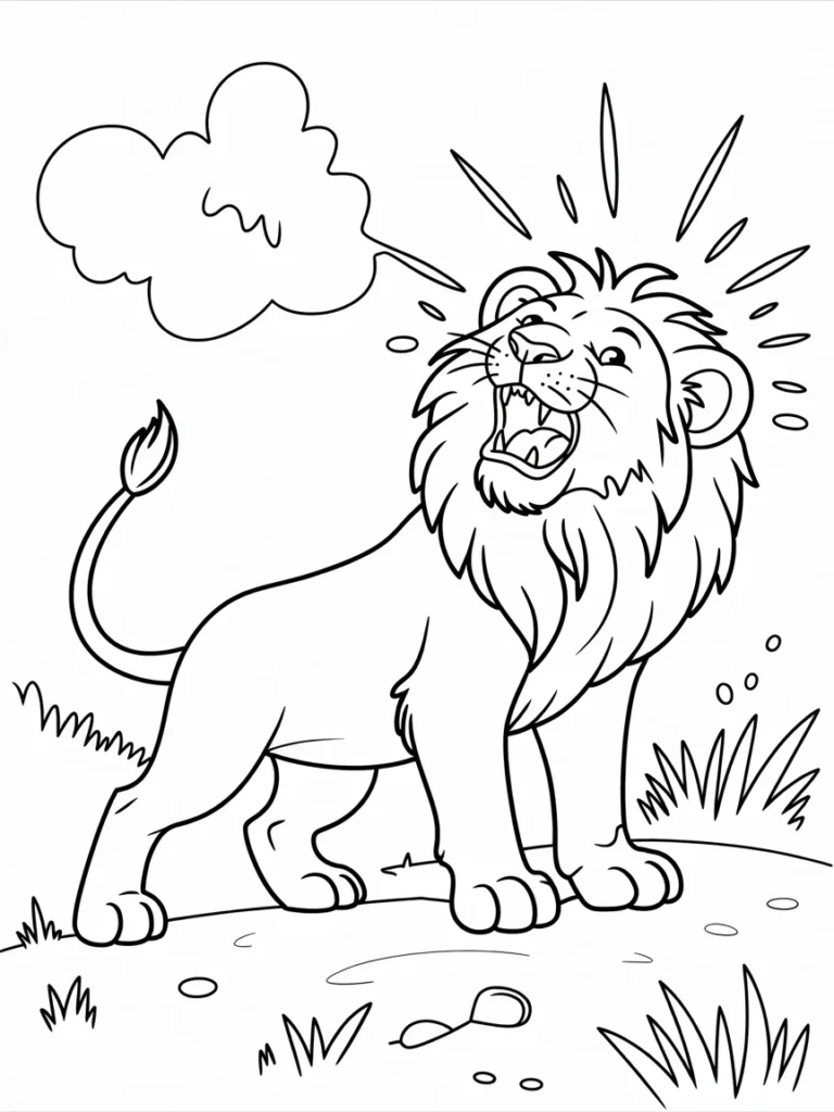 lineart of a young lion roaring proudly 8ewR3bkXRJG Oj8h 8DELA rb7flzWmREO9788bvpuh0A