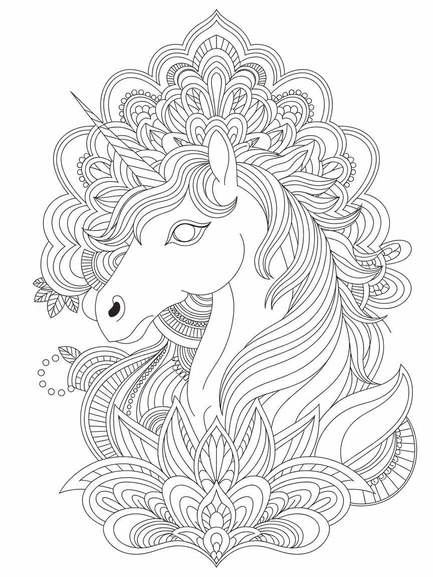lineart of an elegant unicorn head surro OagFniLhTwqlOb5TMsj7zQ hhWW1sp9QyuIYRmtlYIU3A