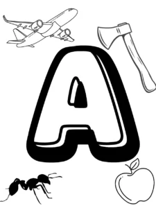 Letter A coloring Page