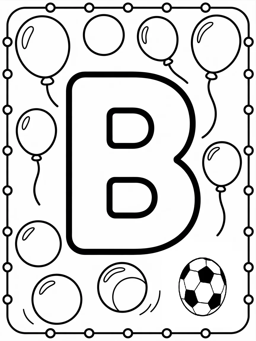Letter B coloring Page