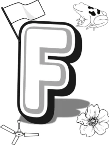 Letter F coloring Page