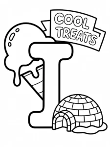 Letter I coloring Page