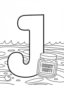 Letter J coloring Page