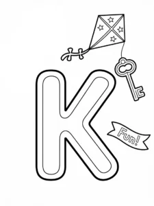 Letter K coloring Page