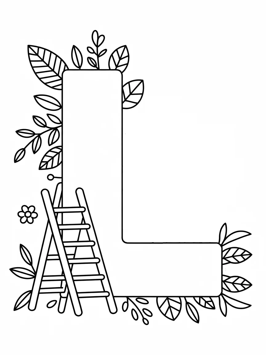 Letter L coloring Page