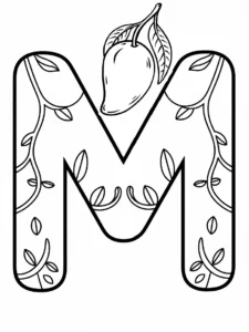 Letter M coloring Page