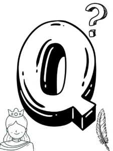 Letter Q coloring Page