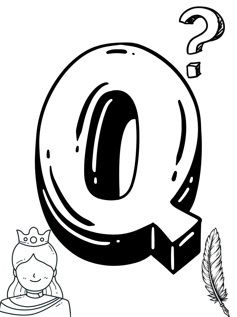 Letter Q coloring Page