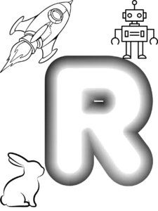 Letter R coloring Page